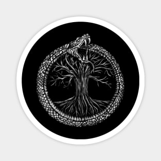 Ouroboros with Tree of Life Magnet